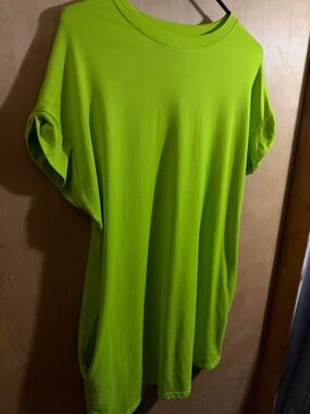 Bright Lime Green Oversized Tee